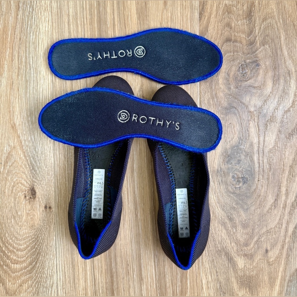 Rothy’s The Flat Size Us 6.5 Fig Python Ballet Fl… - image 5